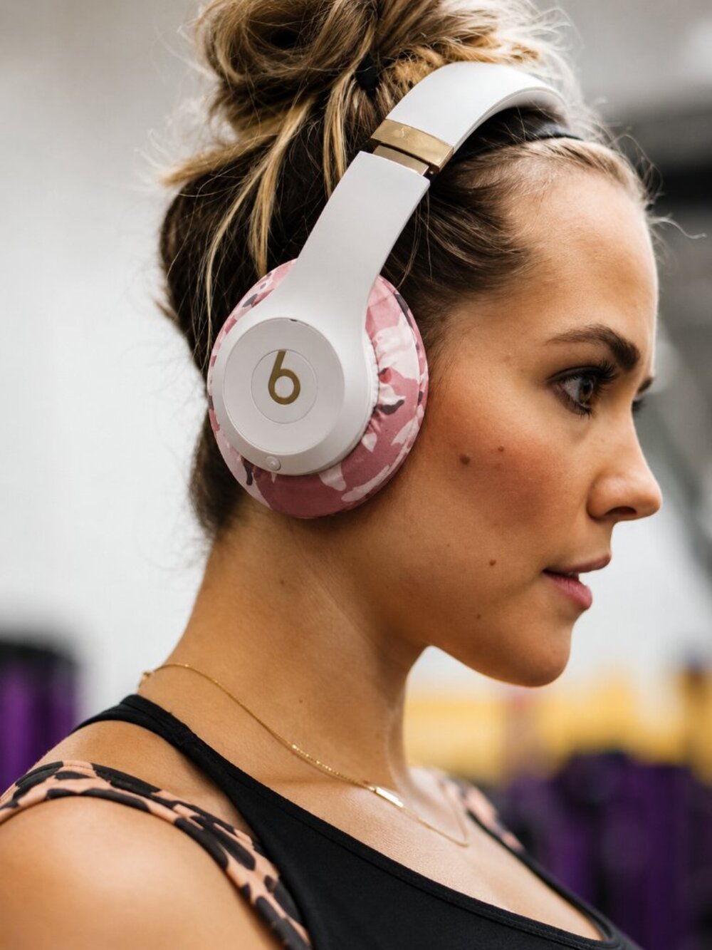 Beat Kicks Headphone Covers - Rose Gold Camo -Protective, Washable, Reg Size New